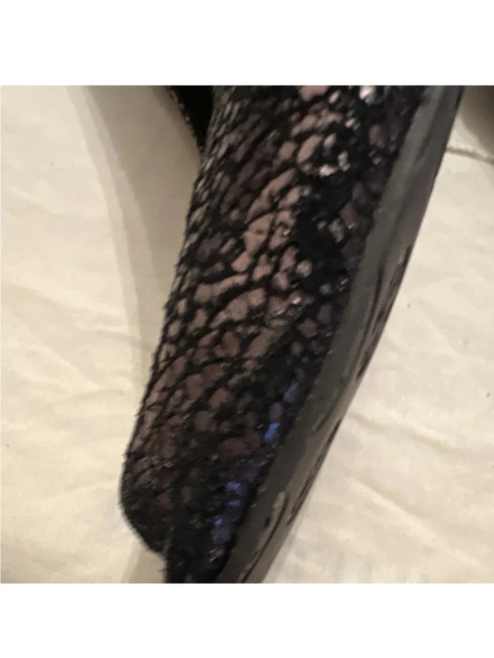 Tory Burch Metallic Pewter Peep-Toe Heels with Logo Medallion